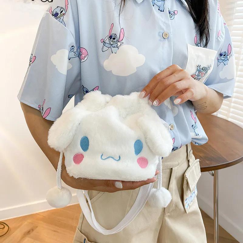Kawaii sanrio Túi Xách tote Đeo Vai Nhồi Bông Dễ Thương Làm Quà Giáng Sinh Cho Bạn Gái