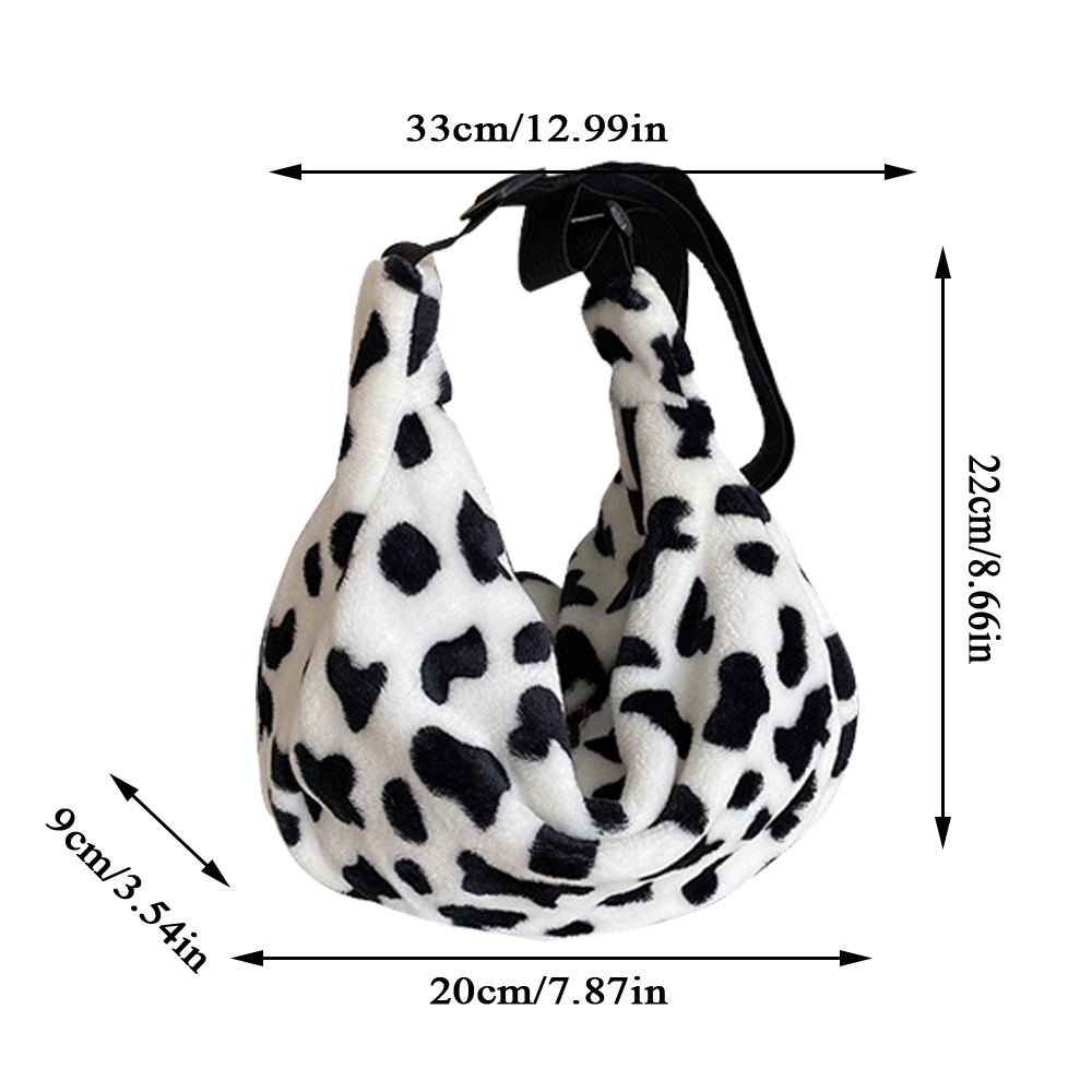 1 Túi Đeo Chéo Lông Giả Mềm Mại In Họa Tiết Hoạt Hình Dễ Thương Thời Trang diy