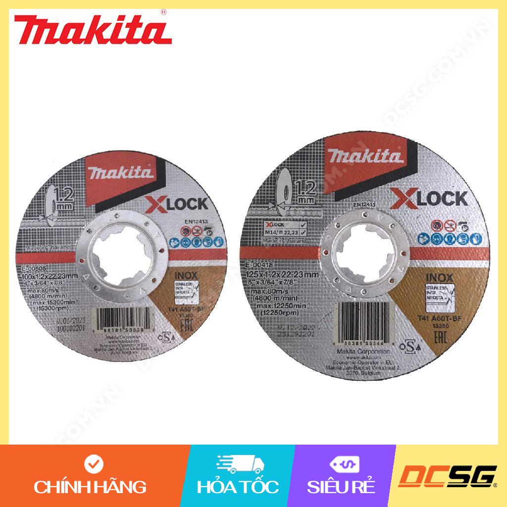 Đá cắt inox cho máy mài X-Lock 100-125x1.2x22.23mm Makita (chọn phân loại) | DCSG