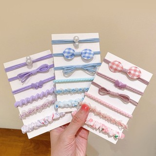 Set 6 dây cột tóc thắt nơ phong cách công chúa dễ thương thời trang