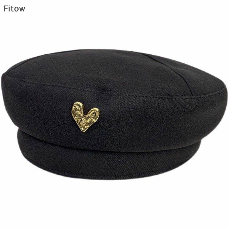 Ftw Mũ beret cotton Kẻ Sọc Caro Phong Cách Quân Đội Pháp Cổ Điển Thu Đông Đường Phố Cho Nữ fe