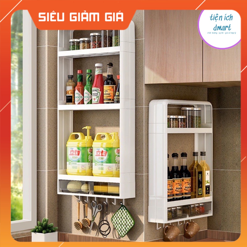 Kệ dán tường kiko để gia vị nhà bếp, kệ treo tường nhà tắm không cần khoan tường kiko4