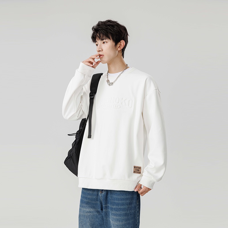 Áo Thun Nam Tay Dài Cổ Tròn Dáng Rộng Thời Trang Mùa Thu Size m-8xl