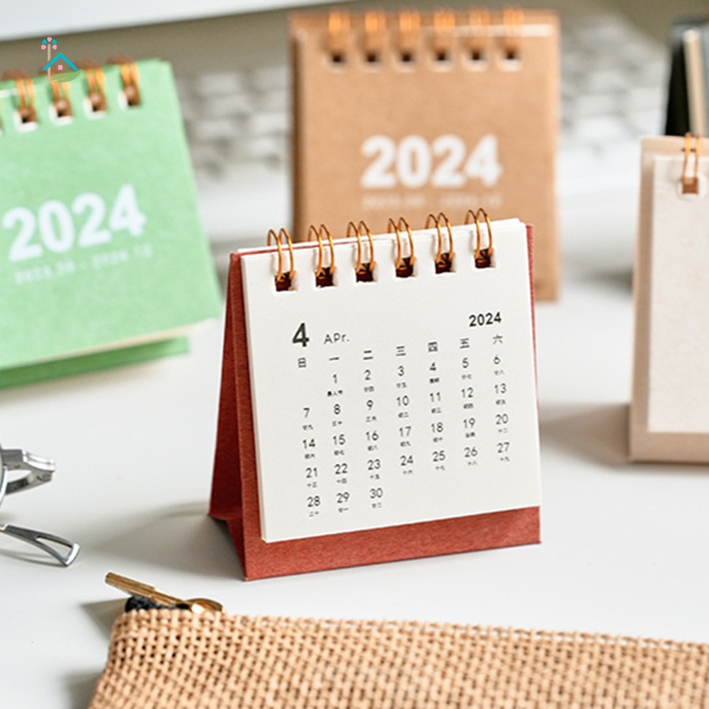 Lịch Để Bàn nldu 2024 mini Dùng Trang Trí Văn Phòng