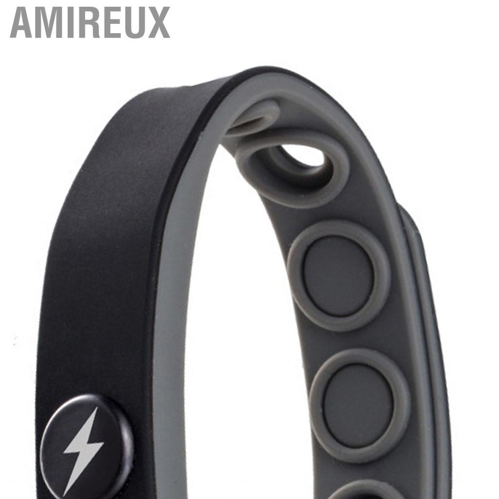 Amireux Anti Static Bracelets  Remove Silicone Comfortable Release Negative Ions Wristband Soft Portable for Playground