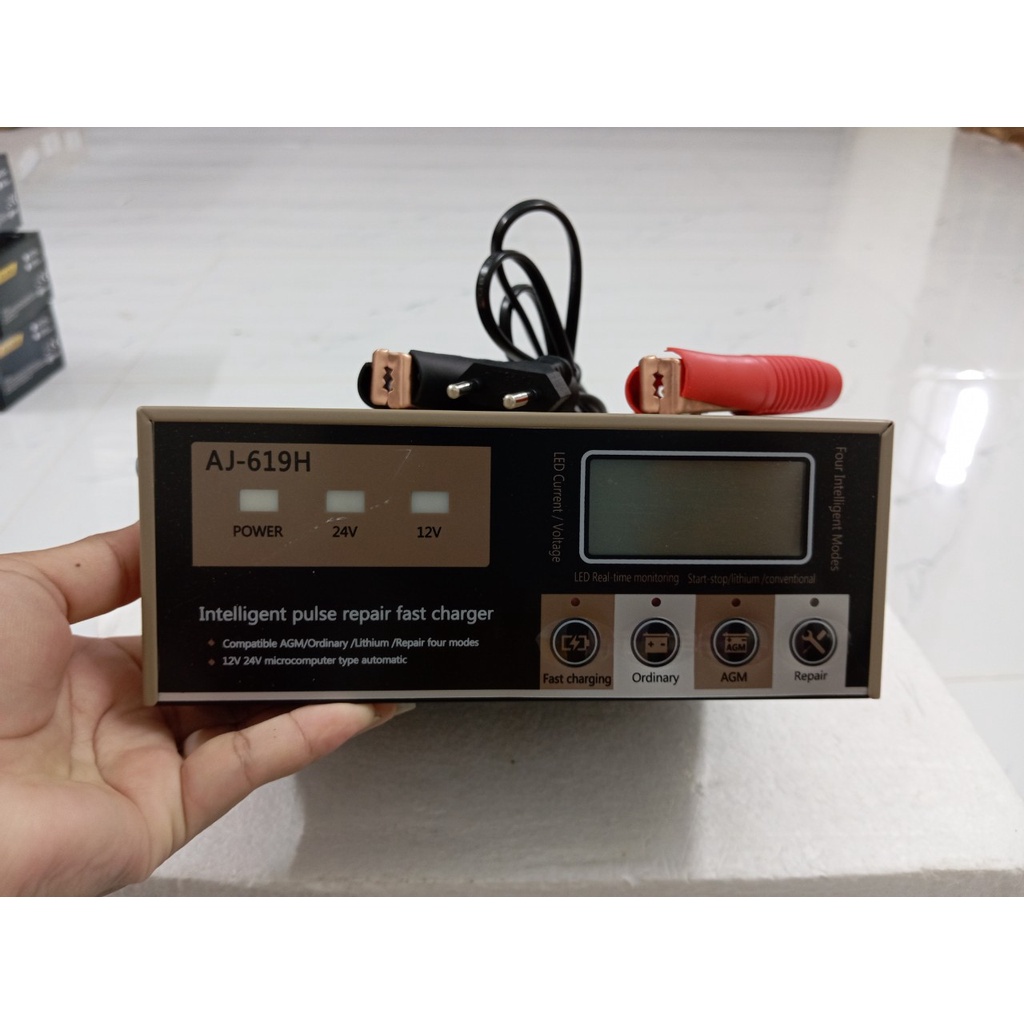 Máy Sạc Ắc Quy Và Phục Hồi Bình Ắc Quy 12V 24V 400AH AJ-619H -Giá khuyến mãi - AJ-619H - Thông minh tự động.