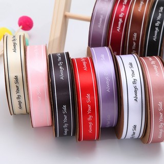 Ruy băng lụa in chữ | nơ lụa trang trí | nguyên liệu gói hoa handmade