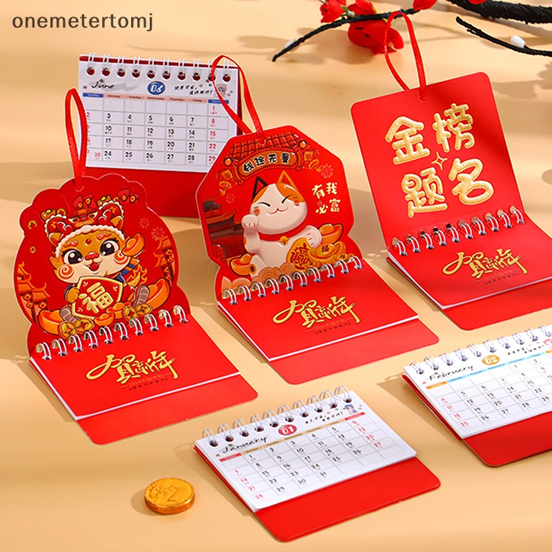 Onemetertomj Lịch Năm Mới 2024 mini Để Bàn Trang Trí Văn Phòng / Nhà Cửa Hình Rồng Trung Quốc