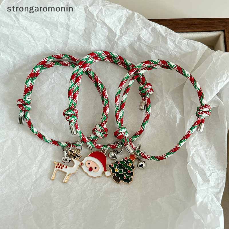 St Vòng Tay Mặt Hình Ông Già Noel Tuần Lộc Chim Cánh Cụt Hoạt Hình Sáng Tạo Có Chuông Điều Chỉnh Được Cho Cặp Đôi Tình Nhân st