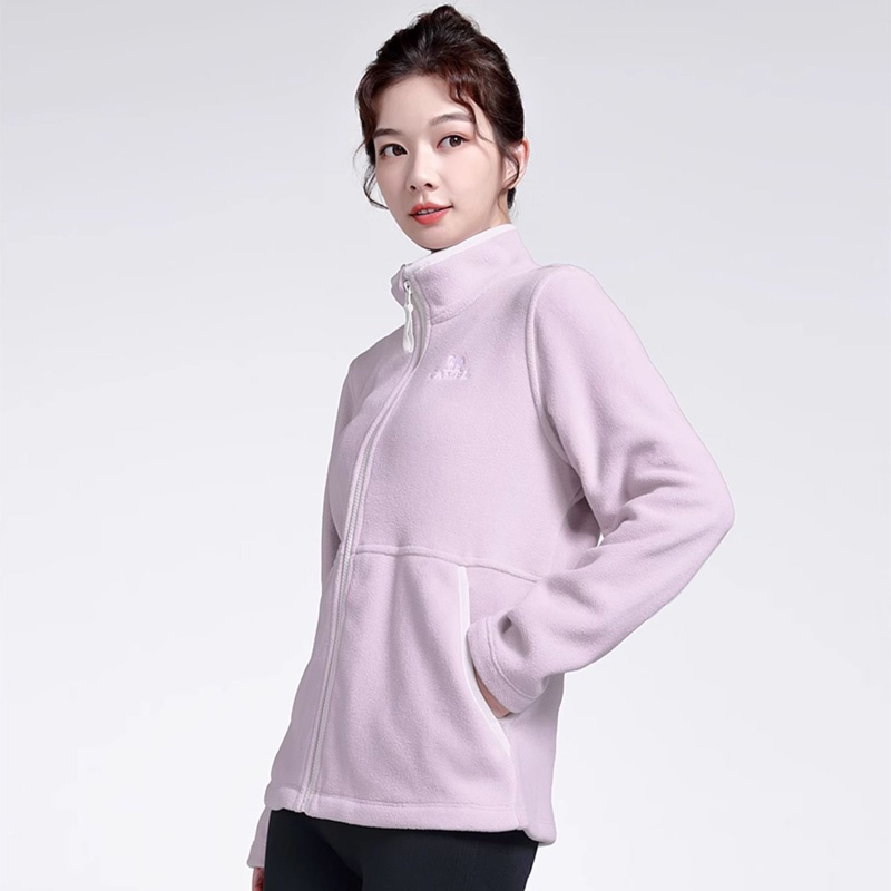 CAMEL SPORTS Áo Khoác Thể Thao Dài Tay Đệm Lông Cừu Dày Dặn Thời Trang Cho Nữ