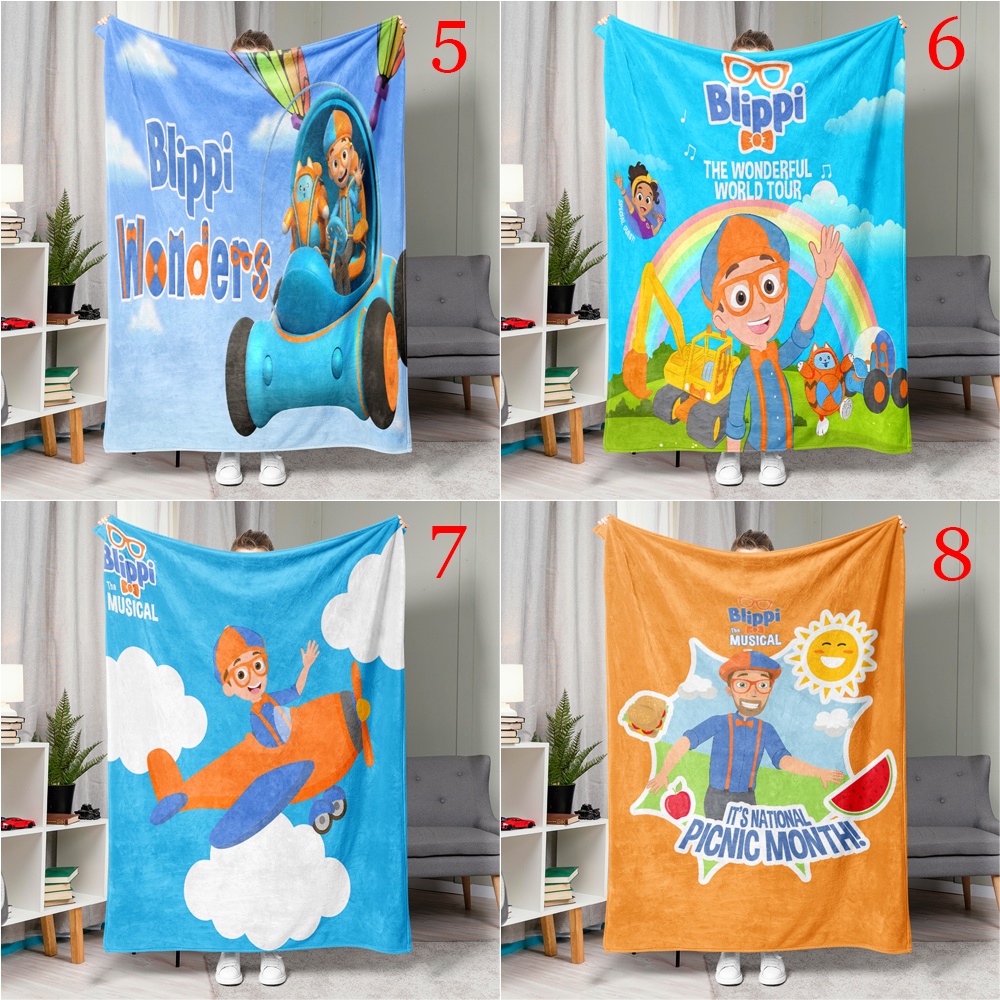 Hoạt Hình Chăn flannel In Hình Hoạt Họa blippi wonders Thoáng Khí Làm Quà Tặng Tốt Nhất Cho Người Lớn