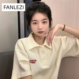 FANLEZI  thun áo áo polo nữ Thời trang hàn quốc  Trendy Độc đáo High quality Beautiful A93K01H 36Z230909