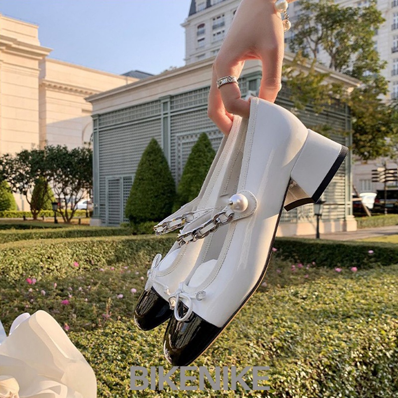 BIKENIKE Giày búp bê giày nữ 2023 NEW Mùa hè Vintage England phong cách thiết lập Mary Jane đơn giày23073137