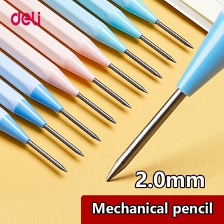 Bút chì kim bấm hb ngòi to deli kèm gọt chì