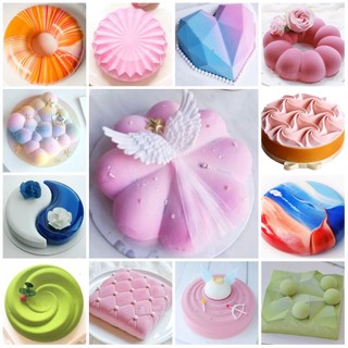 Khuôn Làm Bánh Mousse Hình Tròn / Trái Tim Bằng Silicone diy