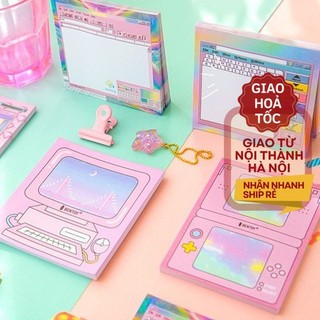 Set 50 Giấy Note, Giấy Ghi Chú, Sticky Note Màu Hồng Nhiều Hoạ Tiết ST139
