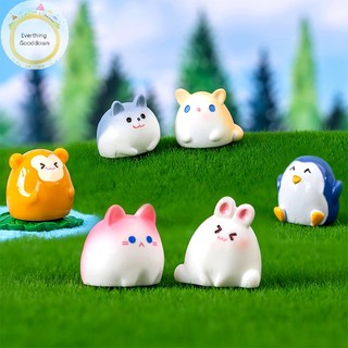 Đồ trang trí Tượng Động Vật Hình Tròn Nhỏ Dễ Thương Dùng Trang Trí Tiểu Cảnh