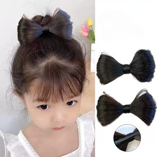 Búi tóc giả thắt nơ dễ thương cho bé gái