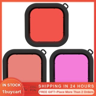 1buycart1 Bộ lọc lặn ống kính camera hành động chống nước dưới nước có dây treo cho GoPro 8