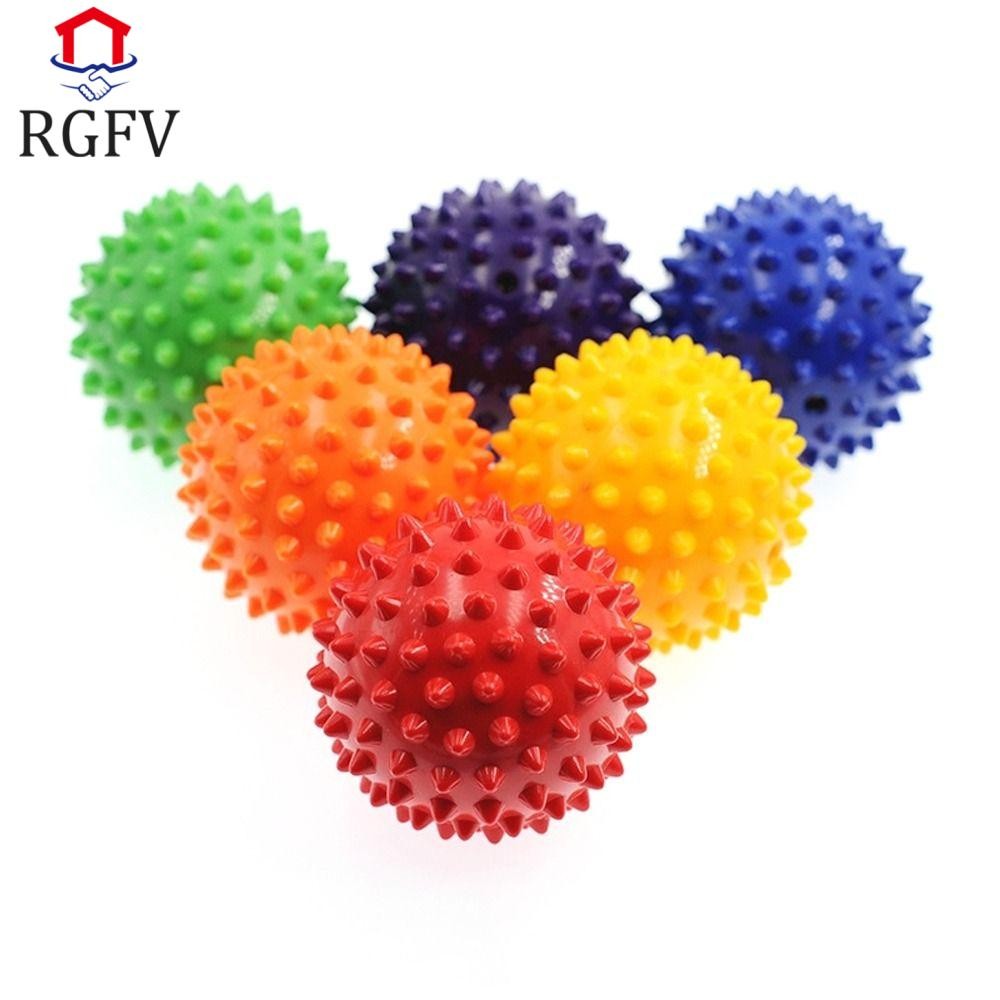 Rgfv Yoga Trị Liệu Bóng Acumobility Reflexology Hedgehog Ball Plantar Acupoints Gym Soft Spike Ball 