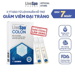  LiveSpo Colon - Men vi sinh chứa Bào tử lợi khuẩn hỗ trợ Viêm Đại Tràng Tiêu chảy Táo bón - Hộp 10 ống 