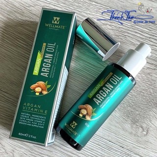 Tinh dầu phục hồi tóc hư tổn nặng argan oil vitamin e wellmate 60ml