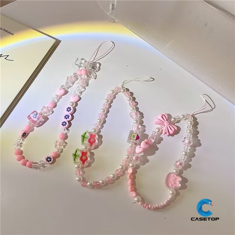 Vòng Tay Dây Xích Gắn Móc Khóa / Điện Thoại Họa Tiết Gấu / Thỏ Hoạt Hình Nhiều Màu Dễ Thương