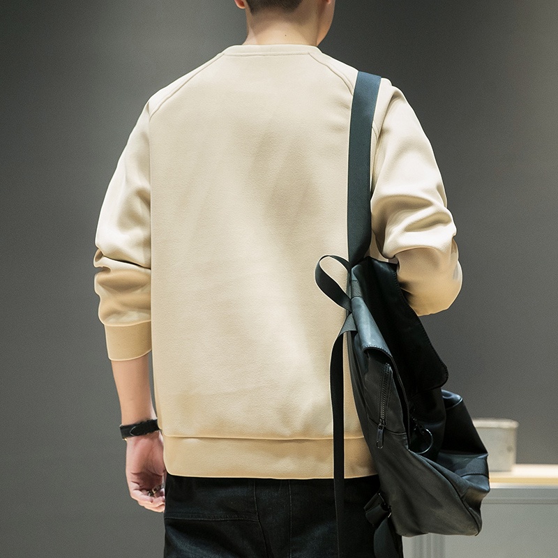 Áo Nỉ Dài Tay Cổ Tròn Thời Trang Thu Đông Mới Cho Nam