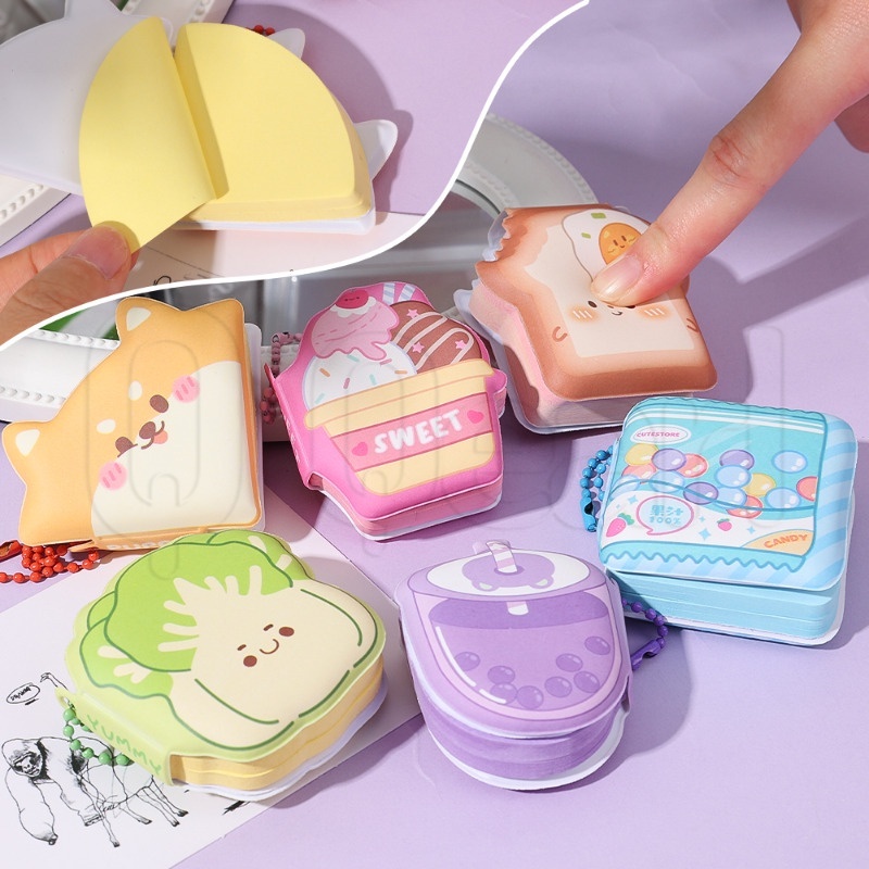 Dễ Thương Sổ Ghi Chú Bấm Huyệt mini Tiện Dụng Kèm Móc Khóa