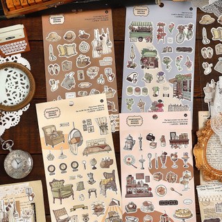 Sticker Dán Trang Trí Sổ Tay Phong Cách vintage