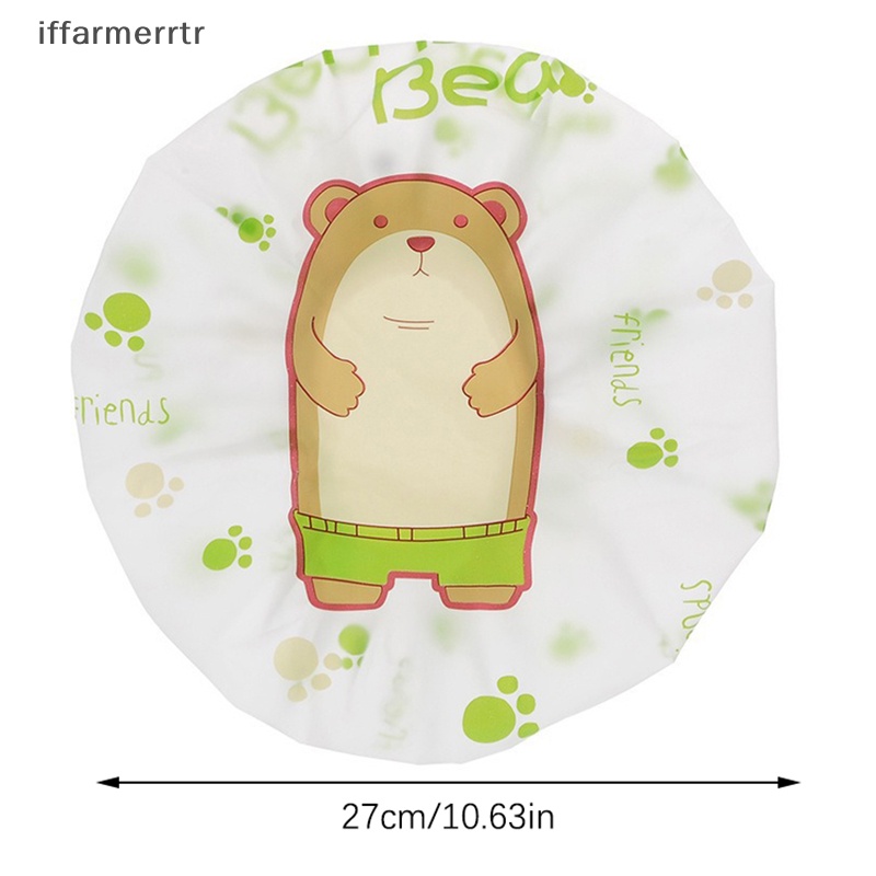 1 Mũ Trùm Tóc Khi Tắm Dày Dặn Chống Nước Chống Dầu In Hình Hoạt Hình Dễ Thương