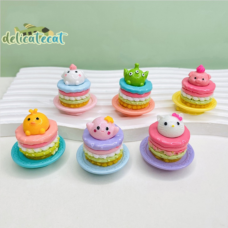 Set 10 Mô Hình Bánh Trái Cây 3d Bằng Nhựa resin Dùng Trang Trí Sổ Tay diy