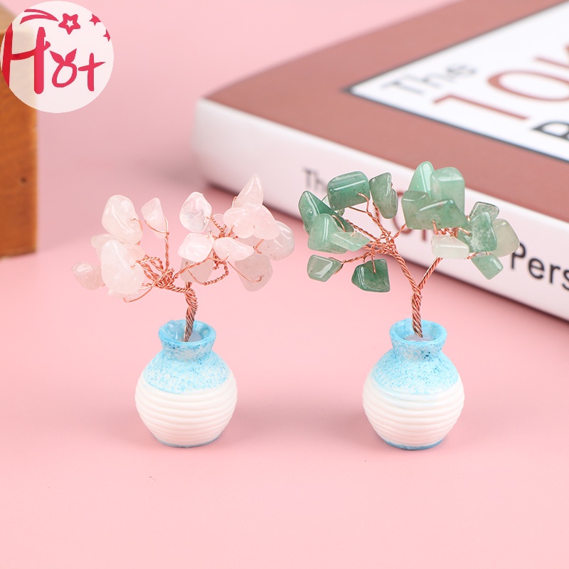 Jr 1 Cây Đá Thạch Anh Tím mini Trang Trí Nhà Cửa vn