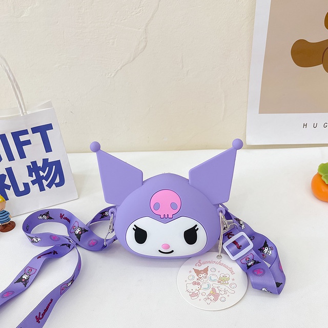 Sanrio Túi Đeo Vai Bằng Silicon Hình hello kitty kuromi my melody Dễ Thương Dùng Làm Quà Tặng Sinh Nhật Cho Bé