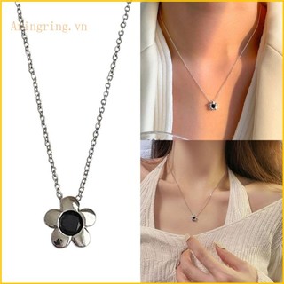 Vòng cổ mặt hoa màu đen thời trang