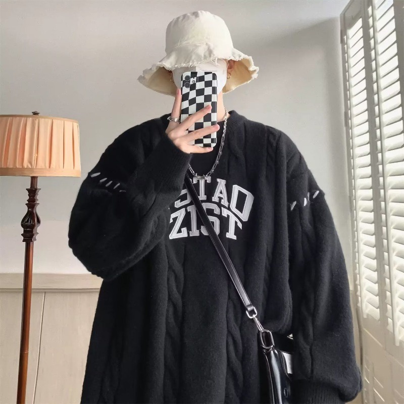 Áo Khoác sweater Dệt Kim Chất Dày Dặn Thời Trang Thu Đông Cho Nam Giới