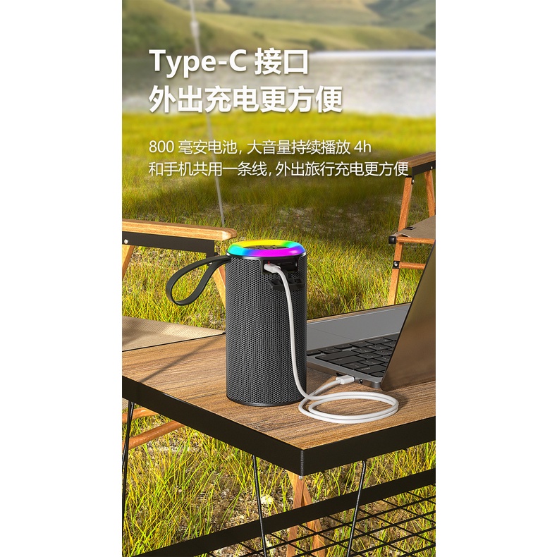 Loa bluetooth Không Dây 2023 Chống Nước Có Đèn rgb