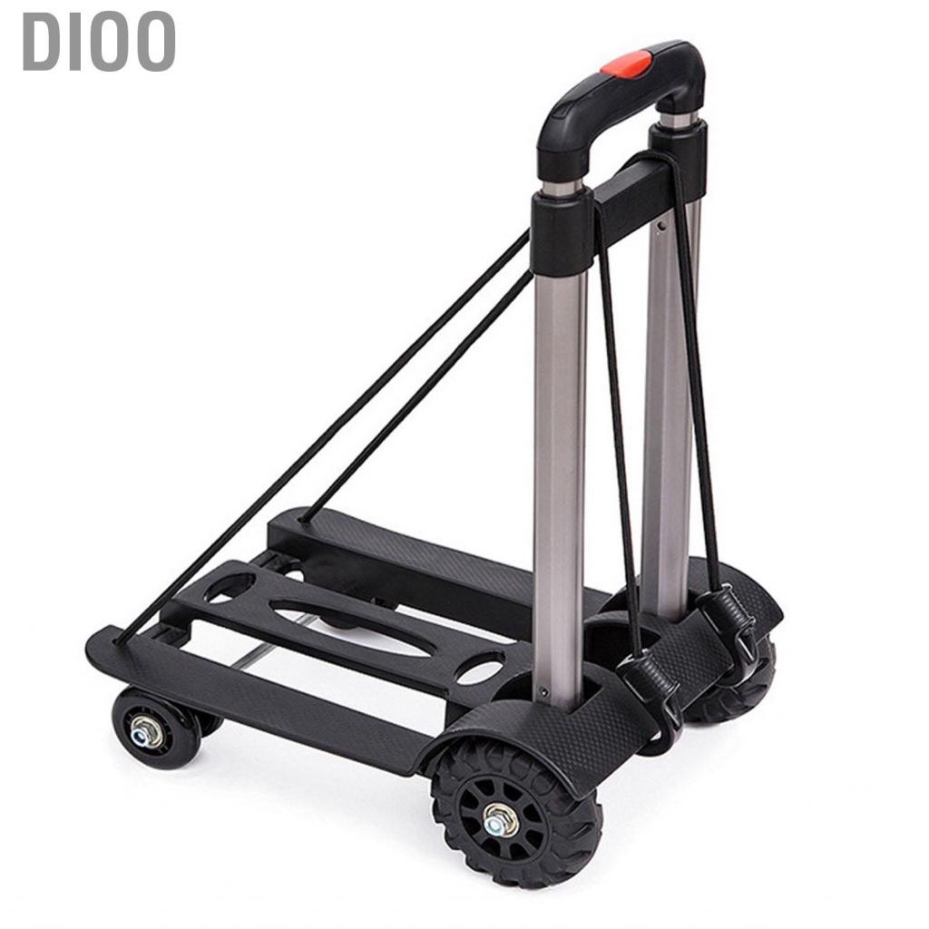 Dioo Folding Trolley  Foldable Luggage Cart 4 Wheels Low Noise Aluminium Alloy Rugged for Shopping