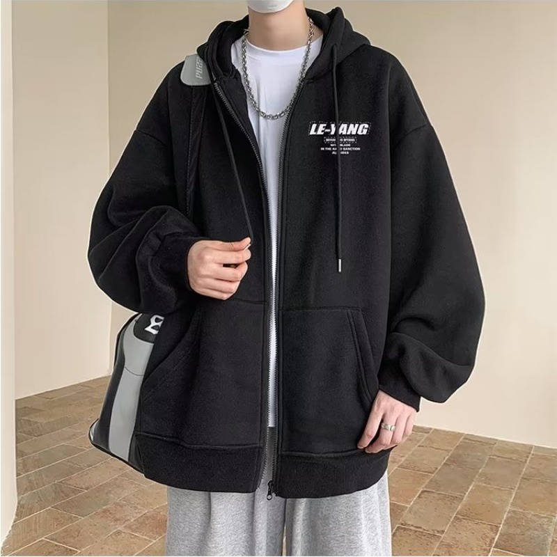 Áo khoác hoodie dây kéo nam thời trang hàn quốc simple oversize dồng bằng áo hoodie unisex form rộng