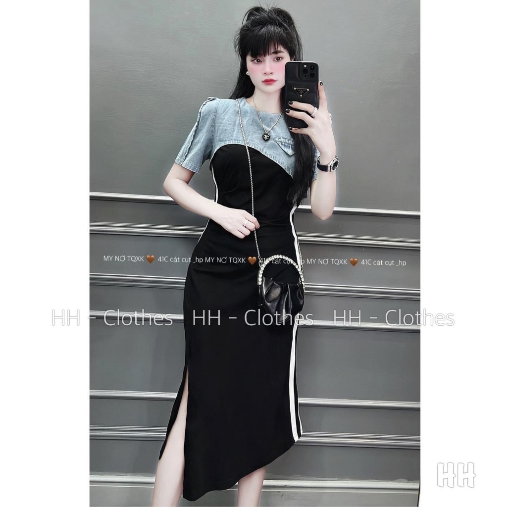 Váy thiết kế phối bò sẻ tà  xuất sắcCCC