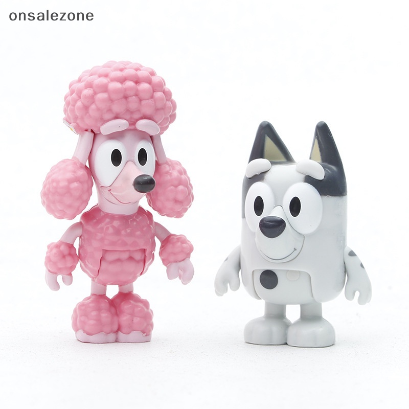 Set 8 Mô Hình Đồ Chơi Nhân Vật Hoạt Hình bluey playtime Mới