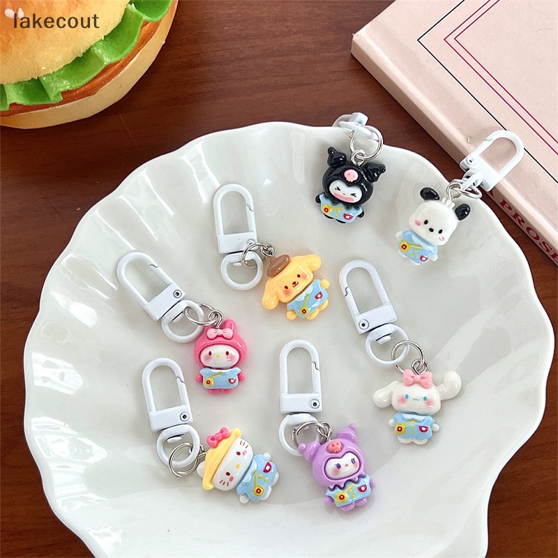 Lat kawaii sanrio kuromi hello kitty cinnamoroll Móc Chìa Khóa Xe Hơi Dễ Thương Trang Trí Ba Lô Đi Học Quà Tặng Đồ Chơi Trẻ Em