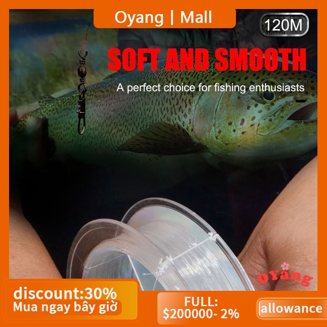 Oyang Cuộn Dây Câu Cá 120m 4.13-34.32lb Bằng Sợi carbon Siêu Bền