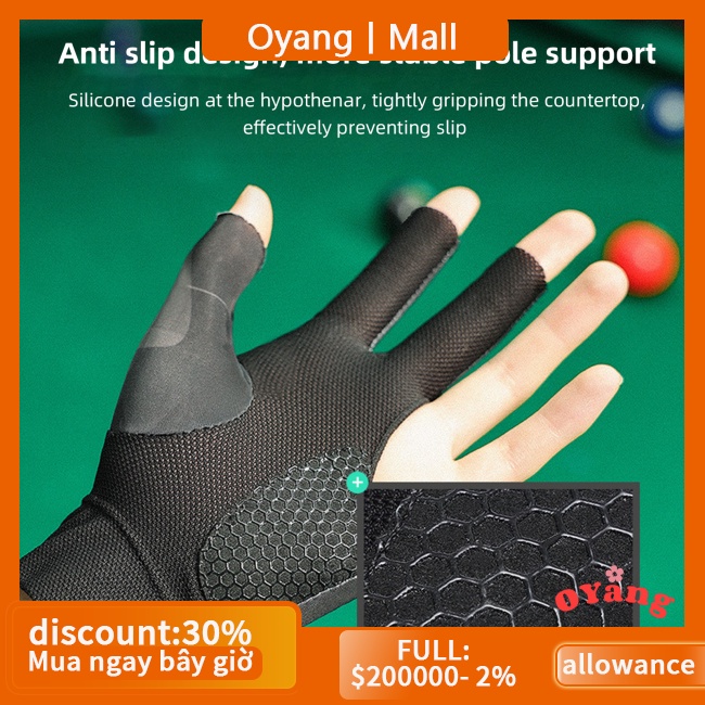 Găng Tay Tách Bida Chuyên Nghiệp Thoáng Khí Chống Trượt Chống Mài Mòn