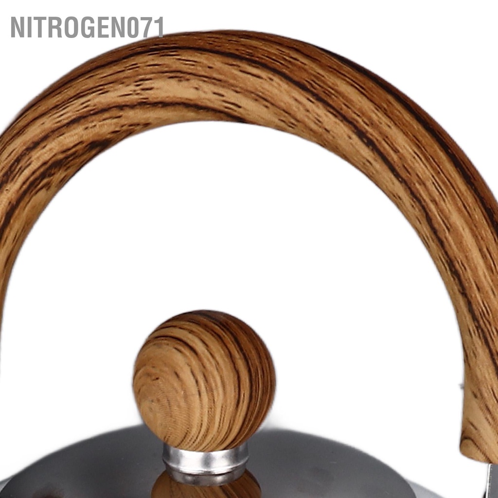 Nitrogen071 2.5L Thép không gỉ Huýt Sáo Ấm Siêu Tốc Làm Dày Chống Rỉ Sét Đa Năng Nước Đáy phẳng Kette Trắng