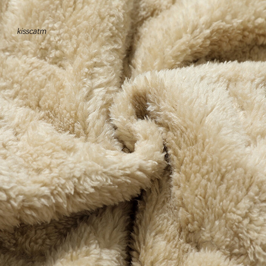 Quần jogger Màu Trơn Lót Lông Cừu Giữ Ấm Mùa Đông Cho Nam