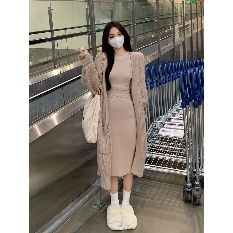 Áo Khoác cardigan Dệt Kim Dáng Rộng Thời Trang Thu Đông Cho Nữ