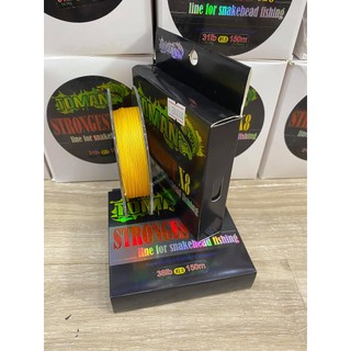 Dù câu cá toman strongest x8 150m, dây pe câu cá, dù câu lure thái lan