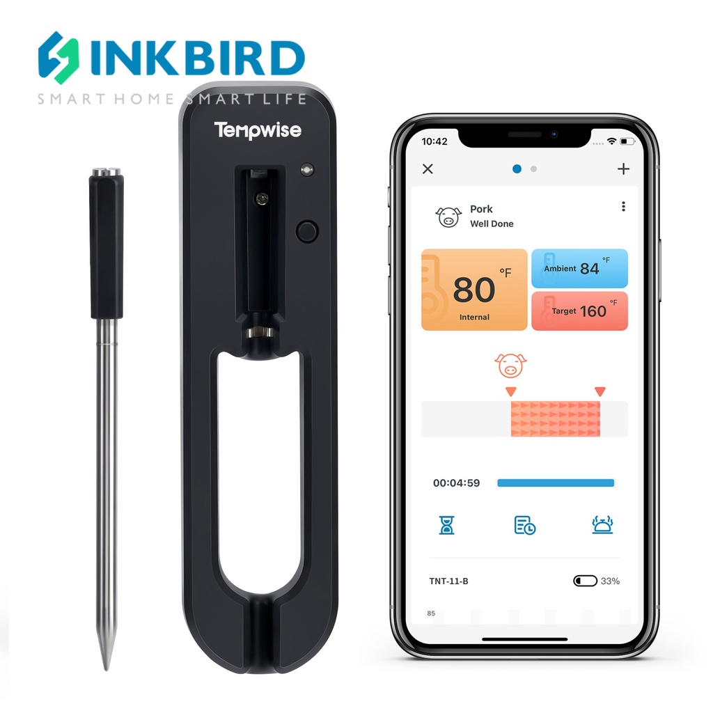 INKBIRD Tempwise TNT-11-B Nhiệt kế đo nhiệt độ thịt không dây kết nối bluetooth