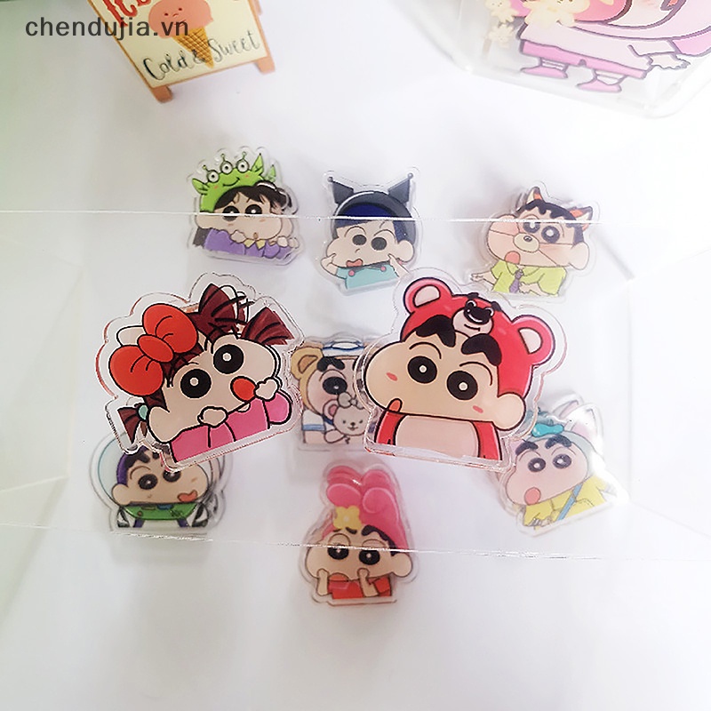 Duojia Kẹp Giấy Ghi Chú Bằng acrylic Hai Màu Họa Tiết Hoạt Hình Cậu Bé Bút Chì shin-chan Dễ Thương vn